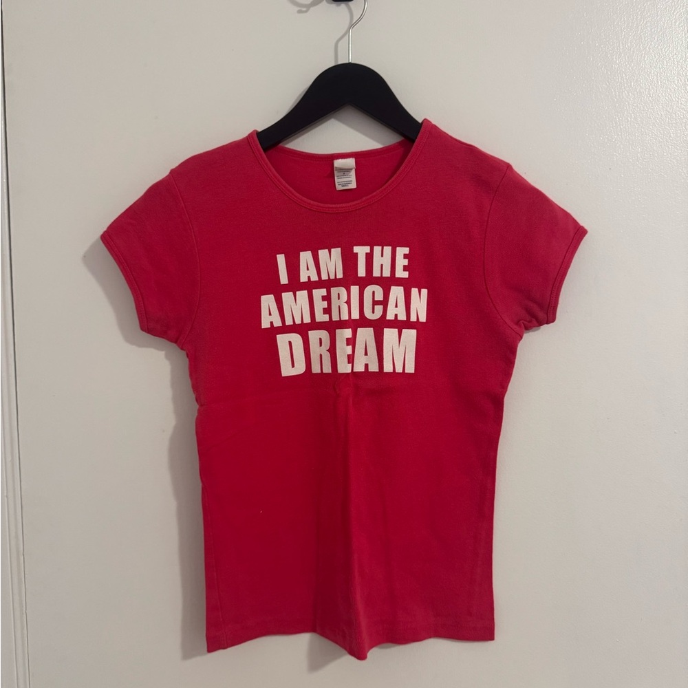 Britney Spears Inspired Graphic Slogan Tee “I am the American Dream” Women’s Top